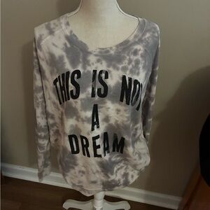 Junk Food Clothing Black and Gray Tie-Dye Sweatshirt